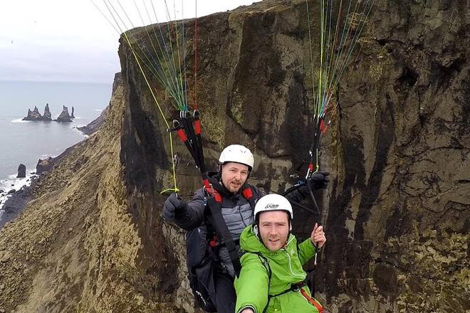 Reykjavik Paragliding Experience with South Coast Waterfalls Day Excursion