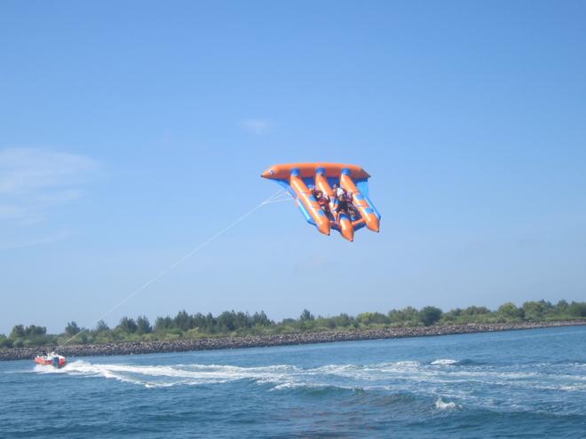 Nusa Dua Water Sports Extravaganza: Parasailing, Tubing, Banana Boat and Fly Fish Adventure