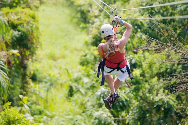 Private Arenal Volcano Zipline Adventure & Baldi Hot Springs Experience from San Jose